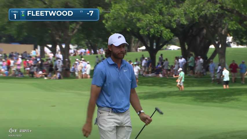 Tommy Fleetwood makes birdie on No. 1 at Charles Schwab