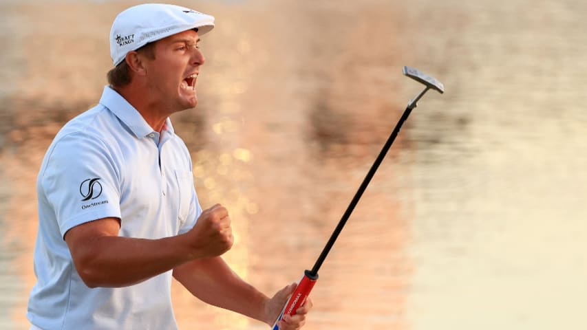 Bryson DeChambeau pars the last to clinch win at Arnold Palmer 