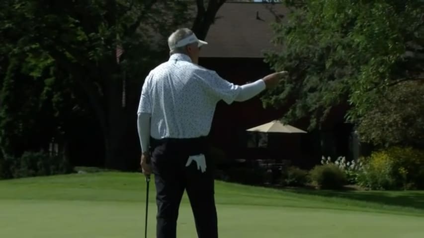 Paul Goydos drains lengthy birdie putt at Ally Challenge