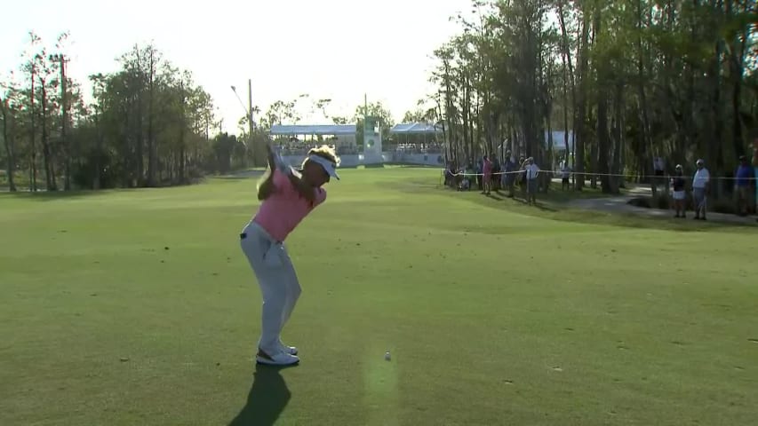 Bernhard Langer makes birdie putt on No. 17 at Chubb Classic