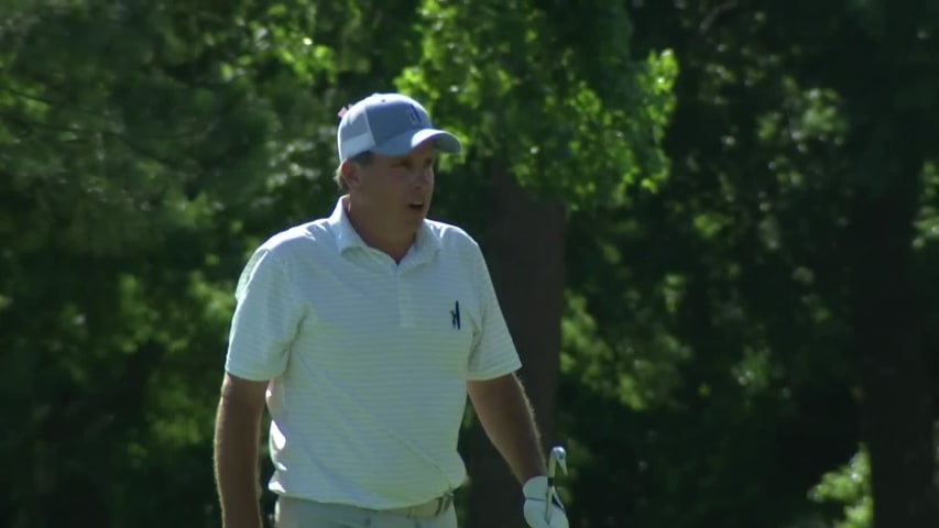 Matt Gogel drains birdie putt from the fringe at Insperity Invitational