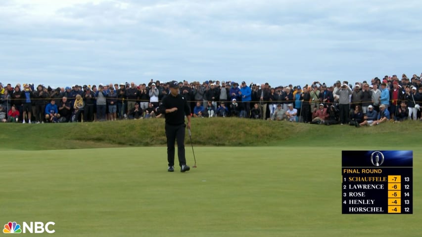 Xander Schauffele cards back-to-back birdies on No. 14 at The Open