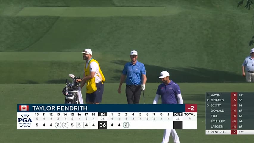 Taylor Pendrith’s 168-yard eagle hole-out at PGA Championship