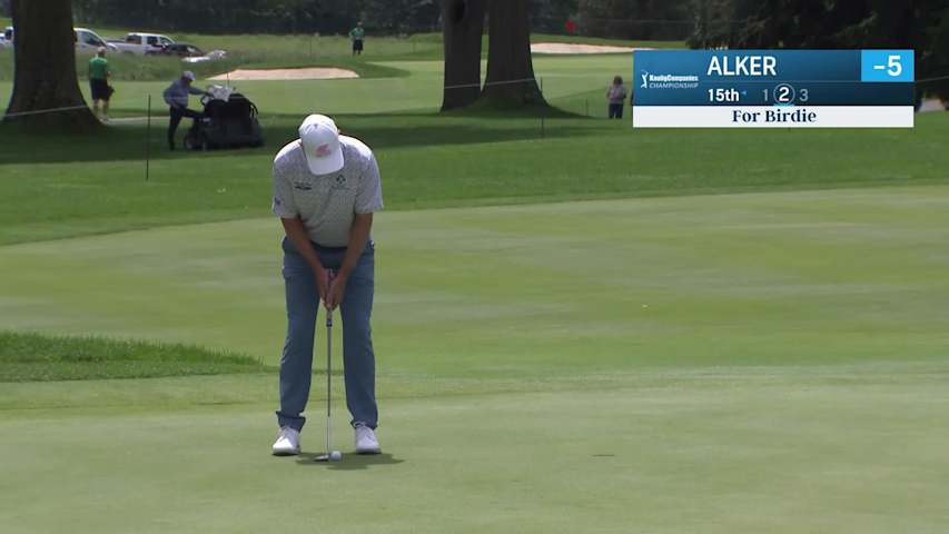 Steven Alker makes birdie on No. 15 at Kaulig Companies Championship