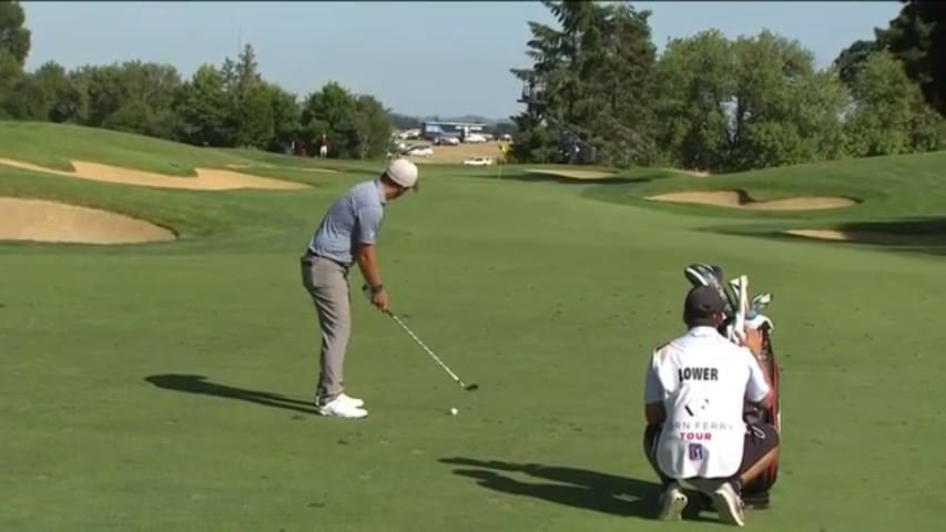 Justin Lower’s approach yields birdie putt at the WinCo Foods