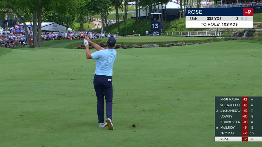 Justin Rose lips out for eagle to set up birdie at PGA Championship