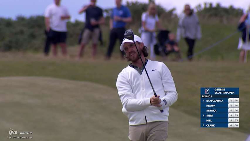 Tommy Fleetwood makes birdie on No. 3 at Genesis Scottish Open