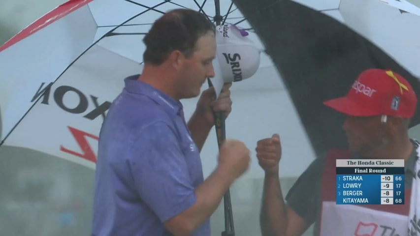 Sepp Straka birdies the last in the rain to win at Honda