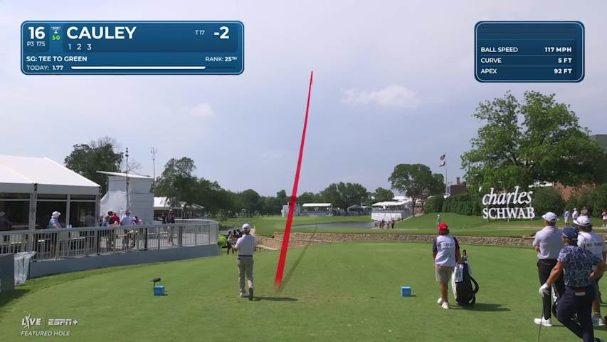 Bud Cauley makes birdie on No. 16 at Charles Schwab