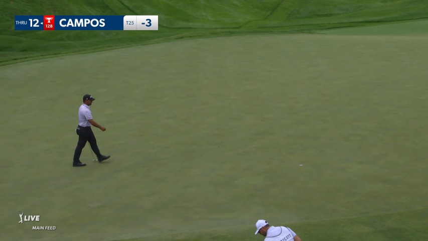 Rafael Campos drains a 26-foot birdie putt at John Deere