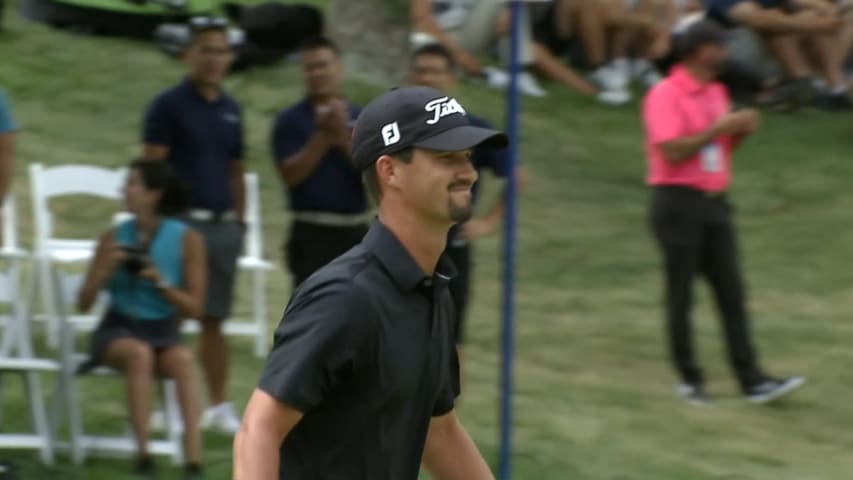 Philip Knowles makes closing birdie on No. 18 at Pinnacle Bank Championship