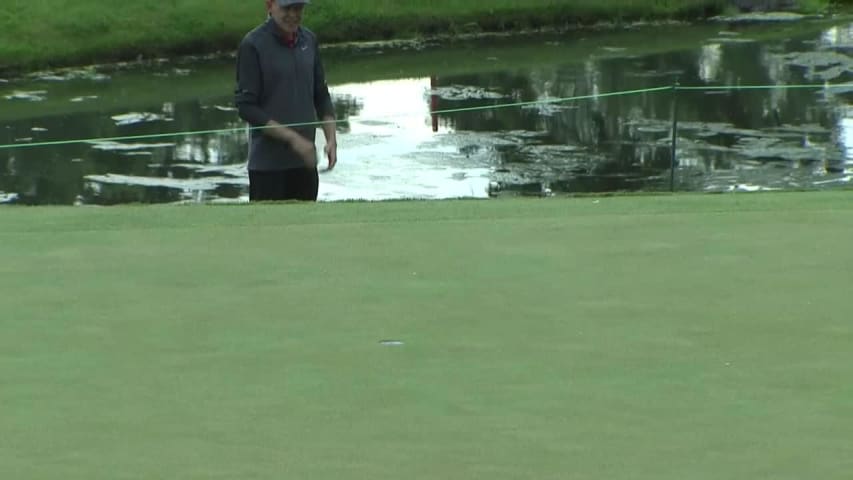 Steven Alker makes birdie on No. 16 at Principal