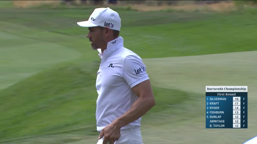 Camilo Villegas finds the bottom of the cup for birdie at Barracuda