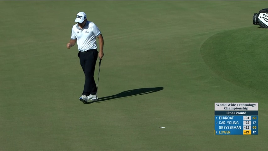 Justin Lower makes closing eagle putt at World Wide Technology