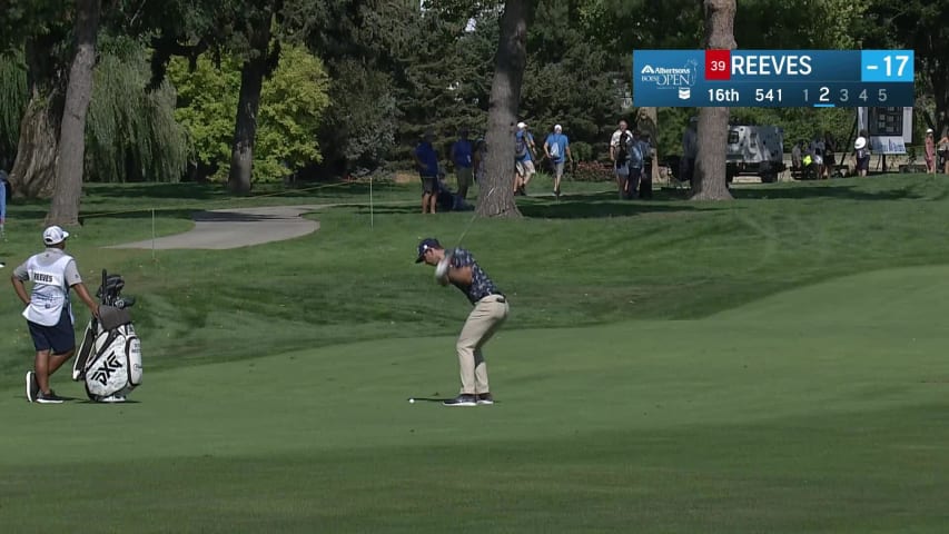 Seth Reeves makes birdie on No. 16 at Albertsons Boise Open