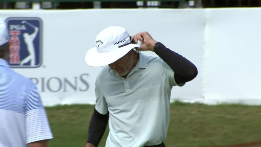 Stuart Appleby makes birdie on No. 18 at Tradition