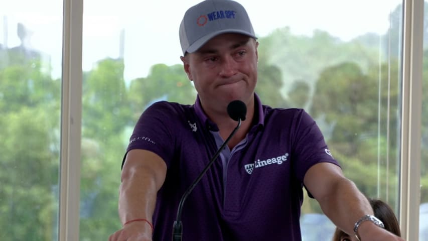 Justin Thomas’ emotional reaction to ‘Hometown Heroes’ banner unveiling