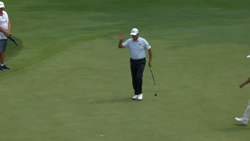 Retief Goosen converts birdie at Kaulig Co. Championship