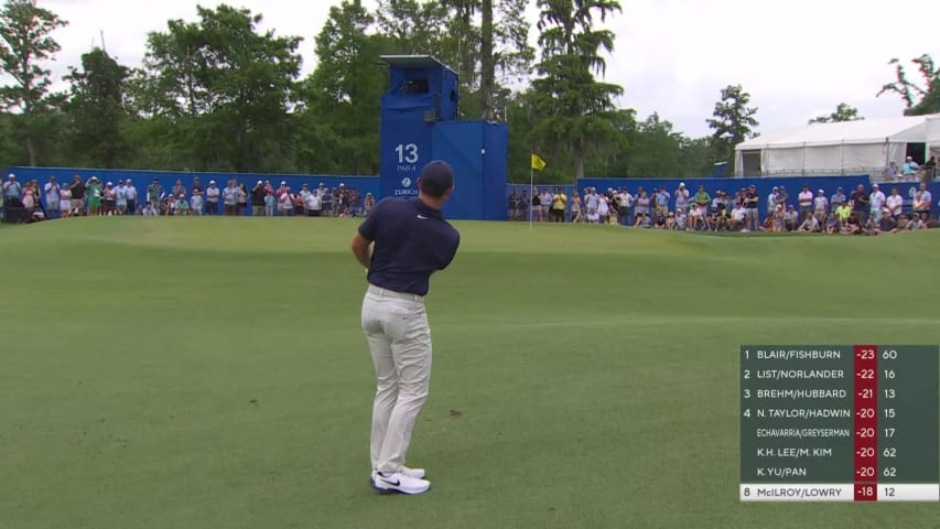 Rory McIlroy gets up-and-down for birdie at Zurich Classic