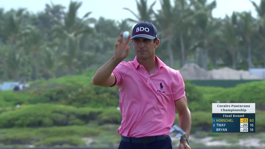 Billy Horschel makes par putt to win Corales Puntacana