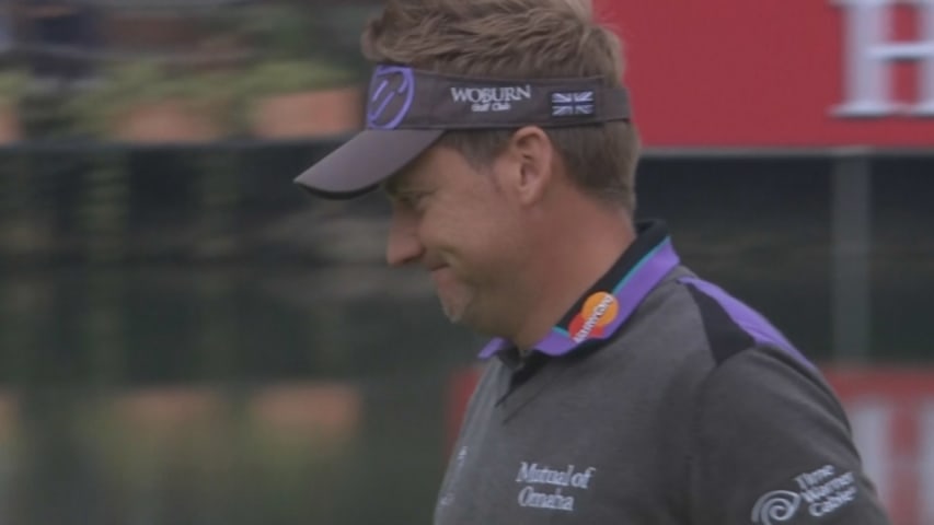 Ian Poulter’s 18-foot putt finally drops in for birdie at HSBC