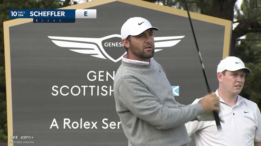 Scottie Scheffler sinks 31-foot eagle putt to open Genesis Scottish Open