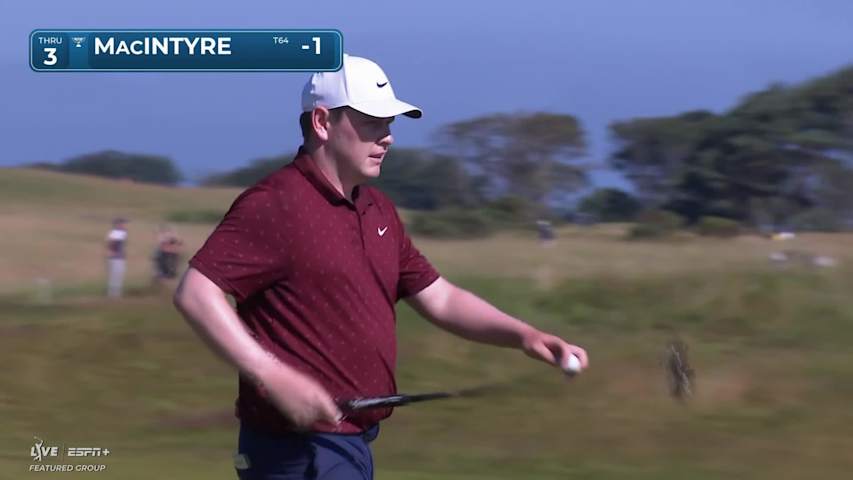 Robert MacIntyre makes birdie on No. 3 at Genesis Scottish Open