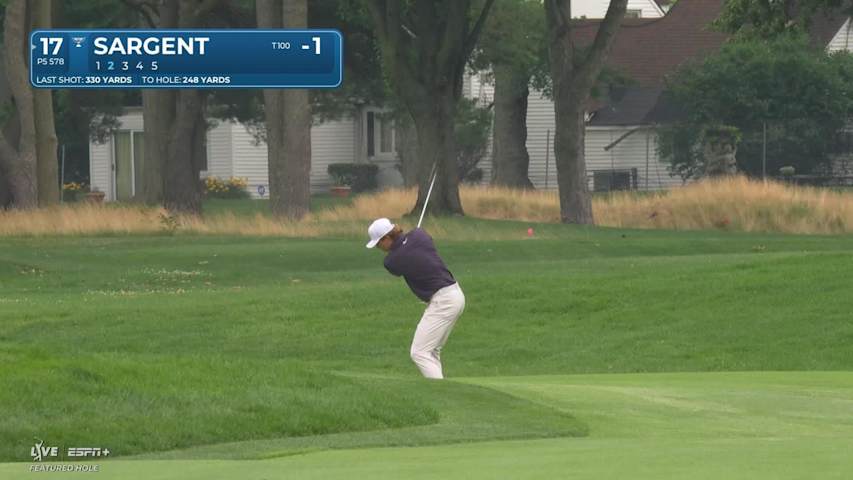 Gordon Sargent makes birdie on No. 17 at Rocket Classic