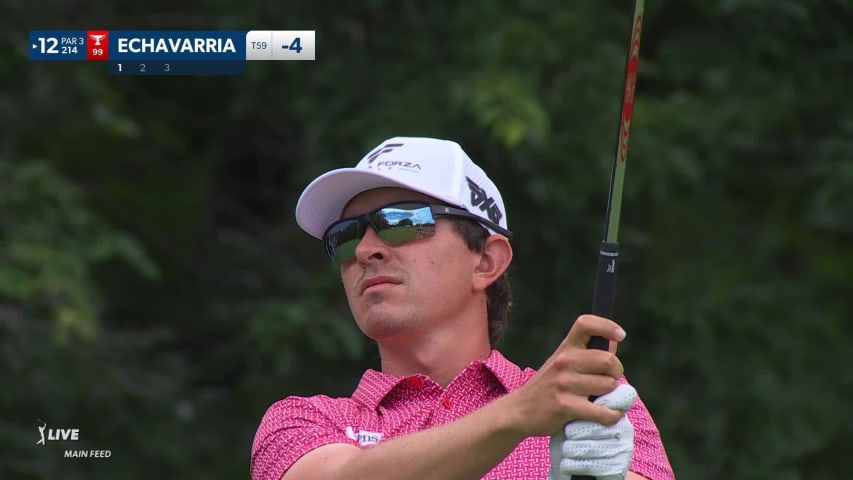 Nico Echavarria's dialed-in tee shot leads to birdie at John Deere