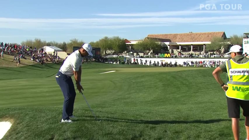 Xander Schauffele cards closing birdie at Waste Management