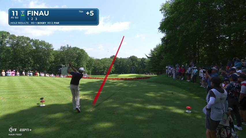 Tony Finau nearly aces No. 11 at Travelers