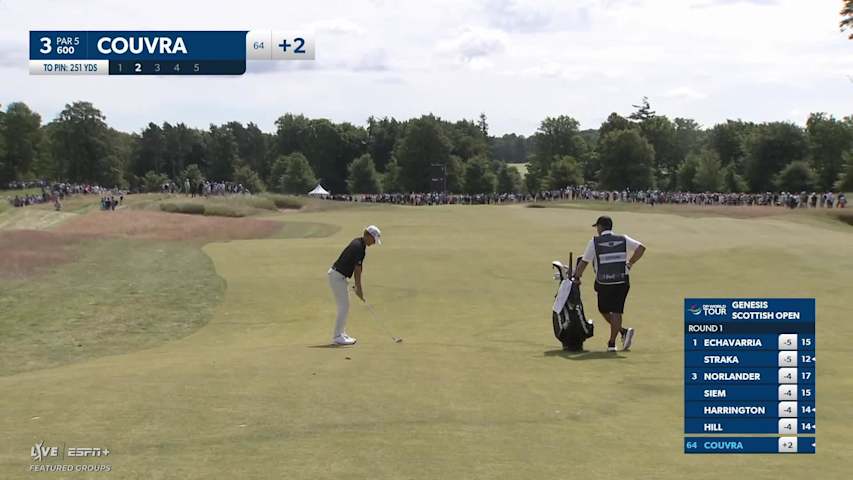 Martin Couvra makes birdie on No. 3 at Genesis Scottish Open