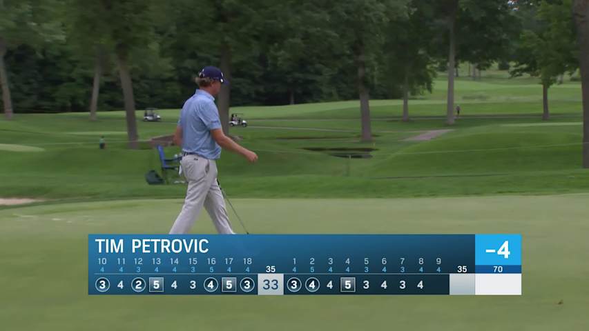 Tim Petrovic makes par putt on No. 8 at Kaulig Companies Championship