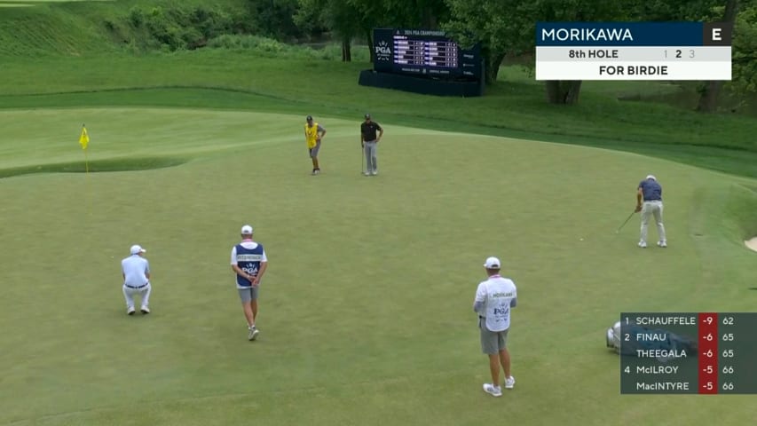 Collin Morikawa rolls in third-straight birdie at PGA Championship