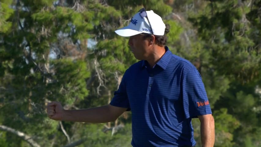 Stephen Ames birdies No. 9 at Schwab Cup Championship