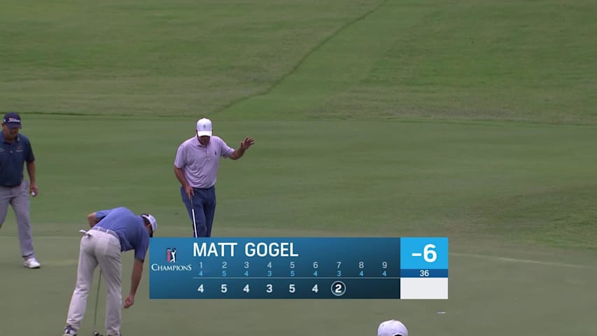 Matt Gogel makes birdie putt on No. 7 at Regions Tradition