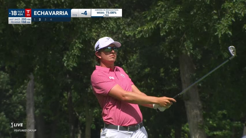 Nico Echavarria sinks a 36-foot birdie putt at John Deere