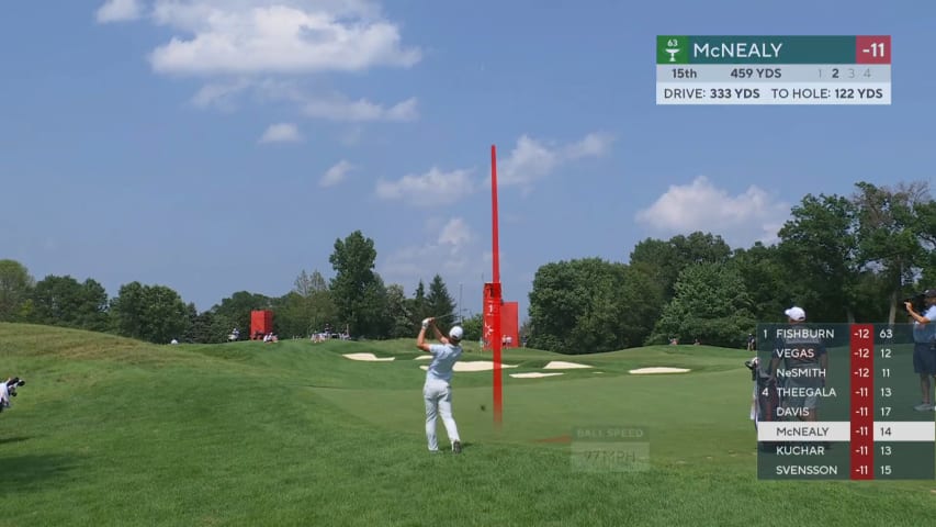 Maverick McNealy's lucky approach yields birdie at 3M Open