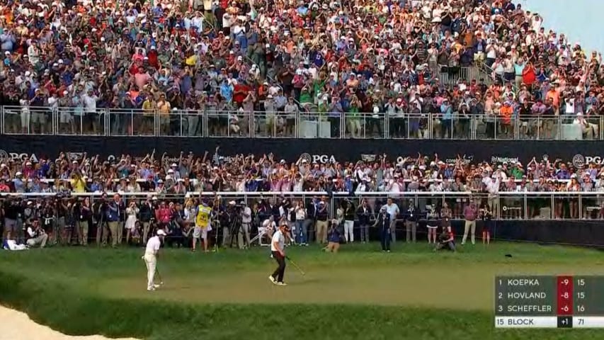 Michael Block gets up-and-down to finish in the top 15 at the PGA Championship