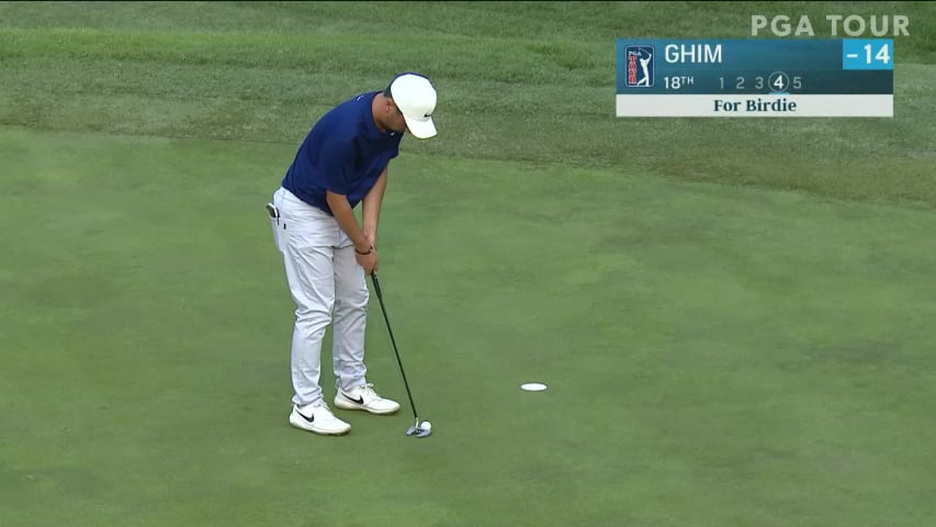 Doug Ghim birdies No. 18 in Round 4 at Safeway Open