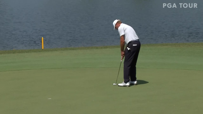 Steve Stricker makes short birdie putt at Chubb Classic