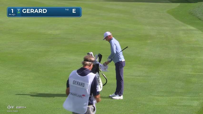 Ryan Gerard makes birdie on No. 1 at Travelers