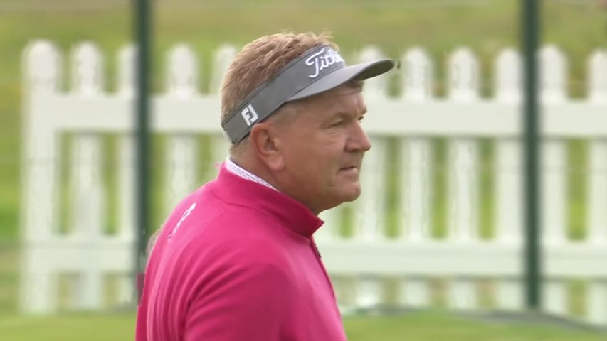 Paul Broadhurst finishes day with back-to-back birdies at The Senior Open