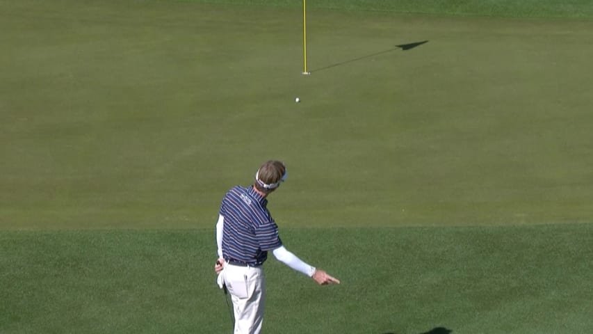 Brett Quigley drains long birdie at the Cologuard Classic
