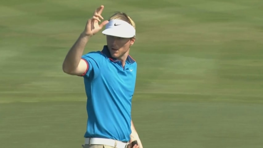 Russell Henley’s clutch birdie putt on No. 17 at Hyundai