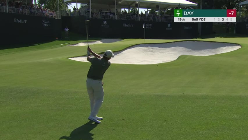 Jason Day nearly holes out to set up birdie at Wells Fargo