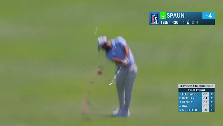 J.J. Spaun makes birdie on No. 18 at Travelers
