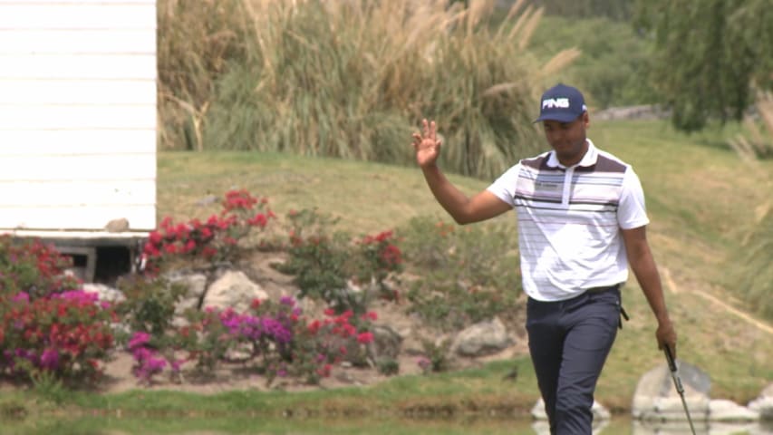 Sebastian Munoz’s eagle on No. 18 is the Shot of the Day