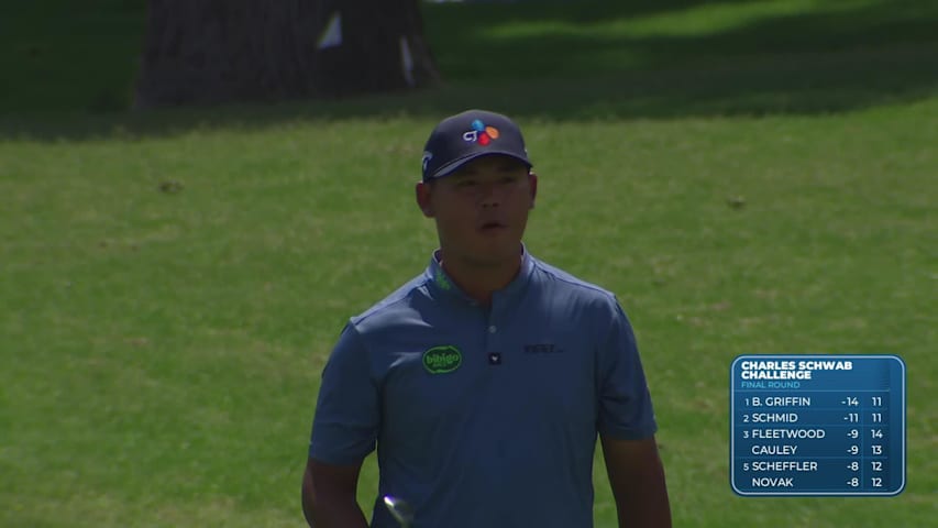 Si Woo Kim makes birdie on No. 18 at Charles Schwab