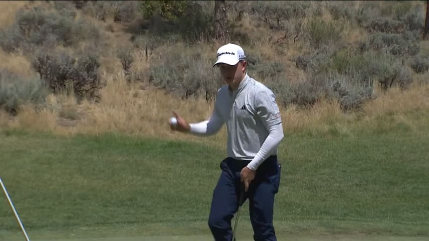 Jayden Schaper's 141-yard approach leads to birdie at Barracuda